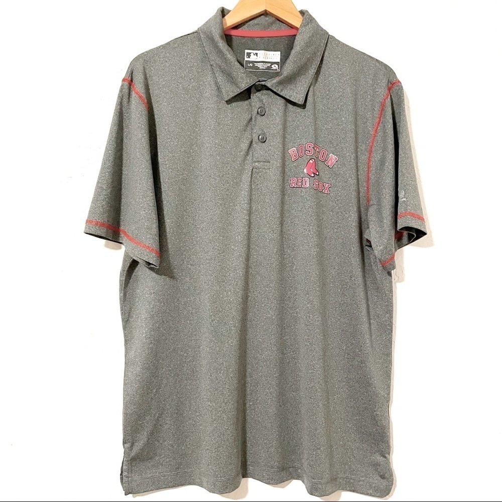 Genuine Merchandise Boston Red Sox Men’s‎ Gray Polo Shirt Large Short Sleeve​